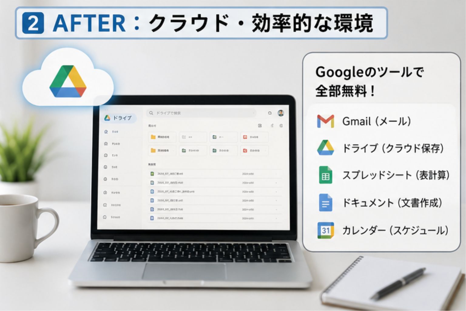 紙の山で溢れかえった事務所のイメージ